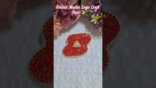 Social Media Logo Craft Part2 🥰😱❤️ youtubeshorts diy shortvideo logo shorts [upl. by Olympias]