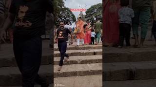 New short Ganpati visarjan SangliGanpati Bappa morya viral shot Ganpati visarjan Sangli mein 😭 [upl. by Norahc642]