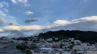 Lenticular clouds over Mt Victoria Wellington [upl. by Azmuh]