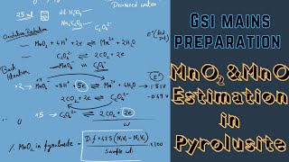 MnO2 amp MnO Estimation in Pyrolusite ‖Combined GeoScientist MAINS Preparation ‖ Analytical Chemistry [upl. by Areek]