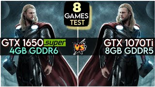 GTX 1650 Super vs GTX 1070 Ti  8 Games Test In Mid 2023 [upl. by Sucerdor]