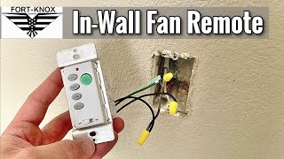 InWall Ceiling Fan Remote Control  How To Install light Switch Remote [upl. by Icats]