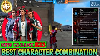 BEST CHARACTER COMBINATION FOR NEW CSRANK SEASON 23  New CS rank S23 Top 2 best combination [upl. by Blake185]