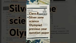 Class 8 silverzone Olympiad previous year question paper IOSstudydrive [upl. by Aikem]