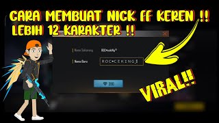 CARA MEMBUAT NICK FF KERENLEBIH 12 KARAKTER [upl. by Tteve]