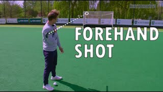 Forehand Shot By Hertzberger TV  Field Hockey tutorial [upl. by Reinnej812]