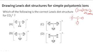 Drawing Lewis dot structures for simple polyatomic ions [upl. by Noramac]