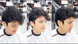 Perfect Short Pixie Haircut Tutorial on Curly Hair  Pro Tips for Cutting Short Curly Hair [upl. by Hammel588]