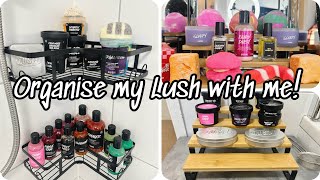 ORGANISE MY LUSH PRODUCTS WITH ME  Some of my Lush collection [upl. by Roz574]