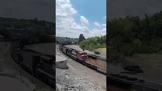 BNSF SD70MAC amp FXE SD70ACe Lead Empty Coal Drag off the Fort Scott Sub in KCMO on July 15 2018 [upl. by Sokcin]