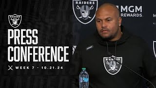 Coach Pierce Presser  102124  Raiders  NFL [upl. by Arima810]