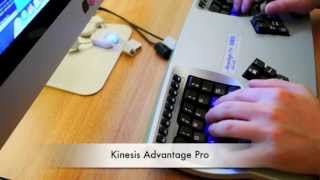 Kinesis Advantage Pro Keyboard Typing [upl. by Lotti]