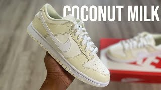 INCREDIBLE Nike Dunk Low Coconut Milk On Feet Review [upl. by Noiro]