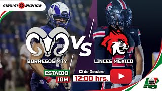 BORREGOS MONTERREY vs LINCES MEXICO  MAXIMO AVANCE EN VIVO [upl. by Hairem216]