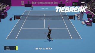 TIEBREAK  Rafael Nadal Vs Roger Federer I Doha Arena I Expert Difficulty PS5 [upl. by Greenwell]