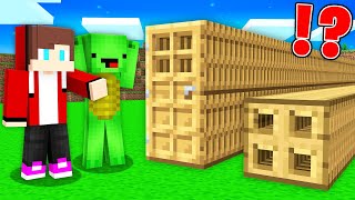 JJ and Mikey Found The LONGEST DOOR vs LONGEST TRAPDOOR in Minecraft Maizen [upl. by Anib]