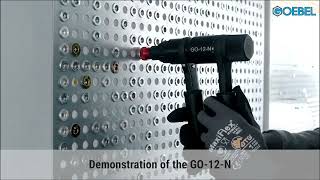 GO12N  Two hand operating ratchet tool for blind rivet nuts and bolts from GOEBEL [upl. by Turnbull116]