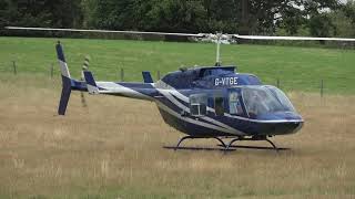 BELL 206 LONGRANGER GVTGE START UP AND DEPARTURE FROM THE GAME FAIRRAGLEY HALL UK 2972023 [upl. by Vrablik]