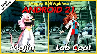 Quick Comparison  Android 21  Lab Coat vs Majin  DBFZ DLC [upl. by Ulland]