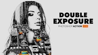 Double Exposure Photoshop Action  Tutorial [upl. by Wester]