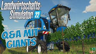 LANDWIRTSCHAFTS SIMULATOR 22 BRANDNEUES QnA mit GIANTS KIVERBESSERUNG amp MEHR🚜│FarmingSimulator 22 [upl. by Aihsemak]