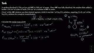 Back Titration Calculations  Module 2 Foundations in Chemistry  Chemistry  A Level  OCR A  AQA [upl. by Nnairb]