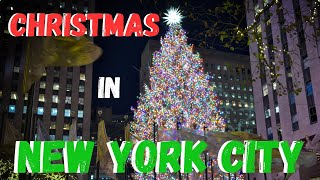 NYC Christmas  Rockefeller Christmas Tree  Light Show 2023 [upl. by Ilonka688]