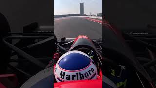 A bordo con Alain Prost en su Ferrari 643 en el Gulf Historic Dubai GP [upl. by Sean]