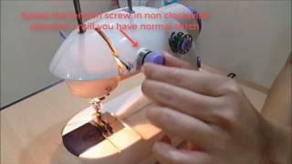 How to use and to fix the loose stitches in a portable mini sewing machine with pedal video part 2 [upl. by Stoughton]