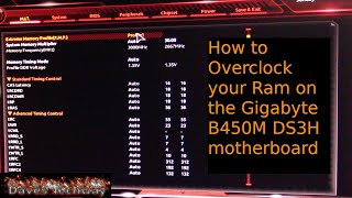 How to Overclock your Ram on the Gigabyte B450M DS3H motherboard [upl. by Budding]