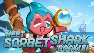 The Cheerful Rookie Pirate SORBET SHARK COOKIE comes to Cookie Run Kingdom 🦈 [upl. by Kalfas]