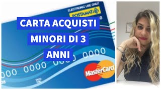 CARTA ACQUISTI 2021  80 EURO OGNI 2 MESI PER I BAMBINI FINO A 3 ANNI [upl. by Ynnelg25]