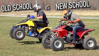 CHEAP QUAD update 80s Suzuki 250R vs 2000s Honda 450R [upl. by Neemsaj]