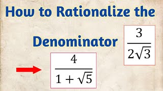 How to Rationalise the Denominator  Rationalisation  Class 9 Maths  Number System  CBSE [upl. by Davon196]