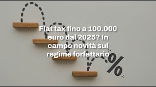 Flat tax fino a 100000 euro dal 2025 In campo novità sul regime forfettario [upl. by Kery657]