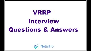 VRRP Interview Questions and Answers [upl. by Lorimer]