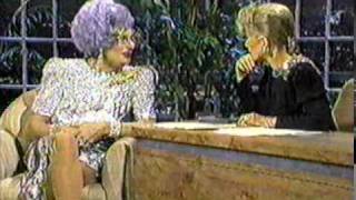 Dame Edna wearing silver dress part 1 on Joan Rivers talk show [upl. by Corabella700]