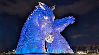 The Kelpies Lights Have Been Fixed  Drone  DJI Mini 2 SE [upl. by Snebur]