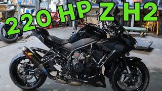 Kawasaki Z H2 Makes Over 220 HP On The Dyno [upl. by Orms]