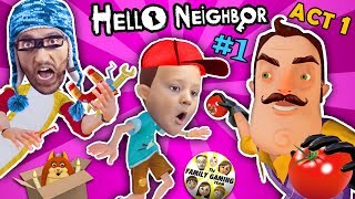 HELLO NEIGHBOR ACT 1 w FGTEEV HOBO JIM NEW SECRETS in BASEMENT FINAL FULL GAME 1 [upl. by Aihtnic529]