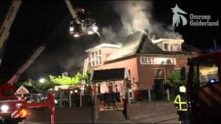 Brand in restaurant De Boerderie in Drempt [upl. by Poll]