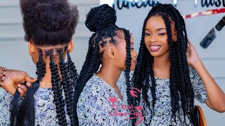 Jinsi ya kusuka NYWELE MPYA YA BUTTERFLY KNOTLES  New BUTTERFLY knotless TRENDING HAIRSTYLE 💣 [upl. by Schoening502]