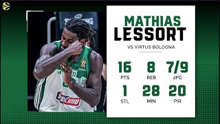 Virtus Bologna  Panathinaikos 7782  Euroleague R10 Mathias Lessort 16 Points  20 PIR [upl. by Mot]