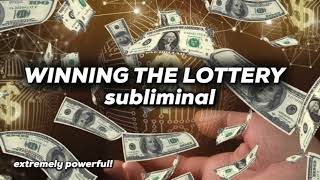 Winning the LOTTERY subliminal 💵 Works instantly [upl. by Stedmann331]