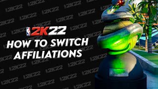 HOW TO CHANGE AFFILIATIONS IN NBA 2K22 NEXT GEN — PS5 [upl. by Schuler]