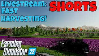 Farming Simulator 22  SHORTS Fast Harvesting Oberthal Farm [upl. by Dekow]