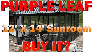 PURPLE LEAF 12 X 14 Sunroom Hardtop Gazebo Solarium B0CSFLF2LD [upl. by Nojad]