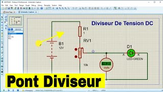 Le pont Diviseur de TENSION en Simulation [upl. by Calley]