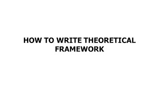 Steps in Formulating Theoretical Framework  Simplified Steps [upl. by Molly]