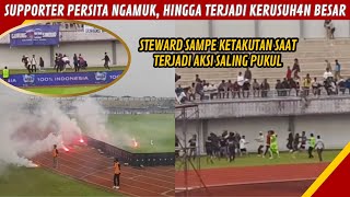 R1CUHNYA NGERII‼️SUPPORTER PERSITA LEMPAR FLARE KE LAPANGAN HINGGA TURUN KE LAPANGAN [upl. by Mccullough]